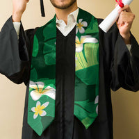 Green Banana Leaf Hawaii Graduation Stole Lau Maia Plumeria Tropical Summer Vibes LT14 - Polynesian Pride