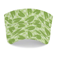 Green Hawaii Kalo Palaka Motifs Sun Visor Cap Hawaiian Taro Leaves Elegant Vibes LT14 - Polynesian Pride
