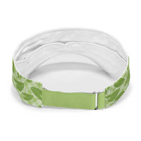 Green Hawaii Kalo Palaka Motifs Sun Visor Cap Hawaiian Taro Leaves Elegant Vibes LT14 - Polynesian Pride