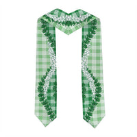 Green Hawaii Palaka Graduation Stole Hawaiian Honohono Lei