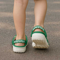 Green Hawaii Palm Tree Hibiscus Clogs Shoes Fantasy Summer Vibe LT01 - Polynesian Pride