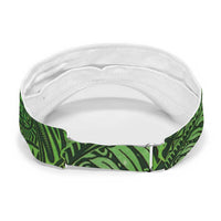 Green Polynesia Sun Visor Cap Plumeria Tropical Leaves With Galaxy Polynesian Art LT14 - Polynesian Pride
