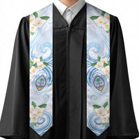 Guam Chamorro Graduation Stole Guasali Flowers Curves Style
