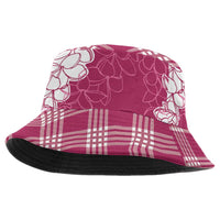 Hawaii Aloha Plumeria Lei Fuschia Palaka Bucket Hat LT7 One Size Fuschia - Polynesian Pride