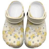 Hawaii Anthurium Tiare Pikake Lei Clogs Shoes Melemele Lauhala Art Pattern