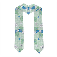 Hawaii Anthurium Tiare Pikake Lei Graduation Stole Omaomao Lauhala Art Pattern