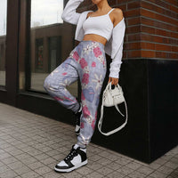 Hawaii Anthurium Tiare Pikake Lei Jogger Pants Poni Lauhala Art Pattern