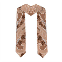 Hawaii Brown Hibiscus Pikake Lei Graduation Stole
