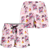 Hawaii Flamingo Hello Summer Shorts for Women Hawaiian Quilt Pattern