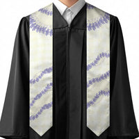Hawaii Honohono Palaka Motifs Graduation Stole Hawaiian Orchid Lei