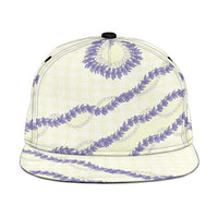 Hawaii Honohono Palaka Motifs Snapback Cap Hawaiian Orchid Lei