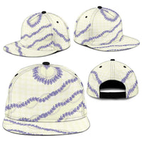Hawaii Honohono Palaka Motifs Snapback Cap Hawaiian Orchid Lei