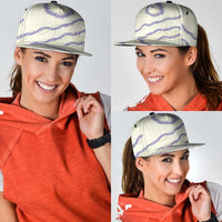 Hawaii Honohono Palaka Motifs Snapback Cap Hawaiian Orchid Lei