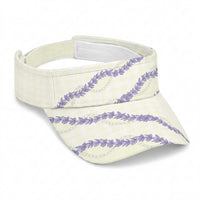 Hawaii Honohono Palaka Motifs Sun Visor Cap Hawaiian Orchid Lei