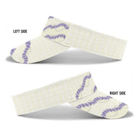 Hawaii Honohono Palaka Motifs Sun Visor Cap Hawaiian Orchid Lei