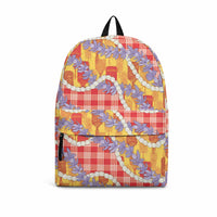 Hawaii Kahili Palaka Motifs Backpack Hawaiian Honohono Pikake Lei