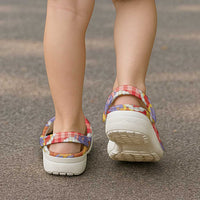 Hawaii Kahili Palaka Motifs Clogs Shoes Hawaiian Honohono Pikake Lei