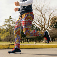 Hawaii Kahili Palaka Motifs Jogger Pants Hawaiian Honohono Pikake Lei