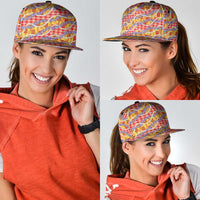 Hawaii Kahili Palaka Motifs Snapback Cap Hawaiian Honohono Pikake Lei
