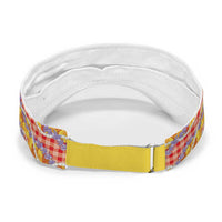 Hawaii Kahili Palaka Motifs Sun Visor Cap Hawaiian Honohono Pikake Lei
