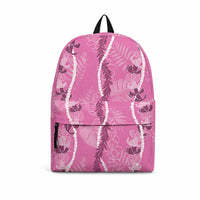 Hawaii Maile Lei Backpack With Pink Monstera Pattern LT05 Pink - Polynesian Pride