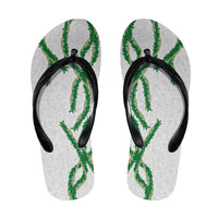 Hawaii Maile Lei Flip Flops Aloha White Color