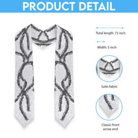 Hawaii Maile Lei Graduation Stole Aloha The Grey Color