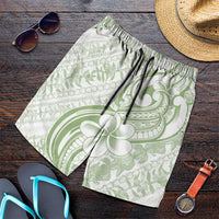 Hawaii Plumeria Lokelani Pikake Lei Shorts for Men Oma'oma'o Polynesian Tattoo