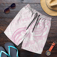 Hawaii Plumeria Lokelani Pikake Lei Shorts for Men Poni Mama Polynesian Tattoo