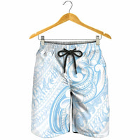 Hawaii Plumeria Lokelani Pikake Lei Shorts for Men Uliuli Polynesian Tattoo LT9 - Polynesian Pride