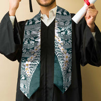 Hawaii Plumeria Tribal Vintage Graduation Stole Special Turquoise