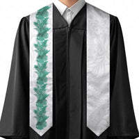 Hawaii Tropical Leaves Graduation Stole Polynesian Pattern