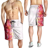 Hawaii Tropical Plant Akala Shorts for Men Vibrant Polynesian Pattern