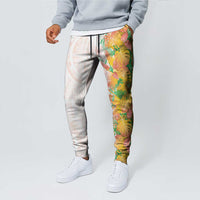 Hawaii Tropical Plant Lenalena Jogger Pants Vibrant Polynesian Pattern