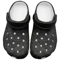 Hawaiian Kakau Art and Hisbiscus Tattoo Clogs Shoes Tribal Pattern-Black Gradient Style - Polynesian Pride