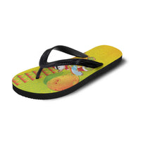 Hawaiian Mango Mele Kalikimaka Flip Flops Santa Claus Surfing with Mango Christmas Turtle