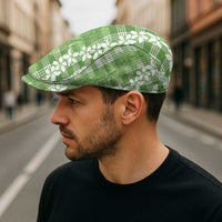 Hawaiian Ohia Lehua Lei Jeff Hat Plaid Palaka Omaomao Pattern - Polynesian Pride