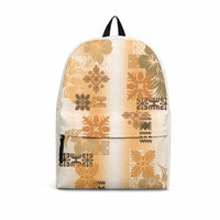 Hawaiian Quilt Backpack Vintage Pattern Brown LT05 Brown - Polynesian Pride