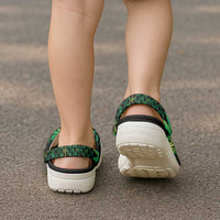 Humpback Whale Matariki New Zealand Clogs Shoes NZ Maori Paikea Poutama Luxury Green