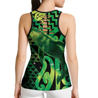 Humpback Whale Matariki New Zealand Hollow Tank Top NZ Maori Paikea Poutama Luxury Green