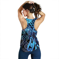 Humpback Whale Matariki New Zealand Women Racerback Tank NZ Maori Paikea Poutama Luxury Blue