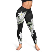 Ia Orana Tahiti Tiare Leggings Black Lei LT7 - Polynesian Pride