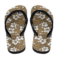 Kuvui Bula Fiji Flip Flops Fijian Tapa Seamless Hibiscus - Polynesian Pride