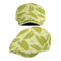 Lime Green Hawaii Kalo Palaka Motifs Jeff Hat Hawaiian Taro Leaves Elegant Vibes
