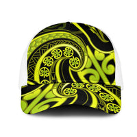 Lime Green New Zealand Mangopare Mesh Trucker Cap Aotearoa Maori Koru Style - Polynesian Pride