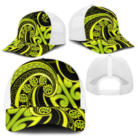 Lime Green New Zealand Mangopare Mesh Trucker Cap Aotearoa Maori Koru Style - Polynesian Pride