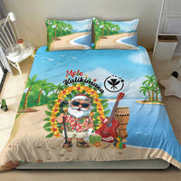 Hawaii Golf Christmas Bedding Set Mele Kalikimaka Funny Golfer Santa - Polynesian Pride