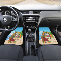 Personalized Hawaii Golf Christmas Car Mats Mele Kalikimaka Funny Golfer Santa - Polynesian Pride