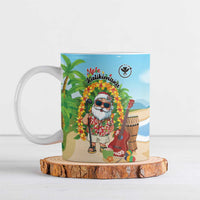 Personalized Hawaii Golf Christmas Ceramic Mug Mele Kalikimaka Funny Golfer Santa - Polynesian Pride