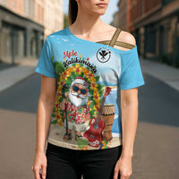 Personalized Hawaii Golf Christmas Cross Shoulder Shirt Mele Kalikimaka Funny Golfer Santa - Polynesian Pride